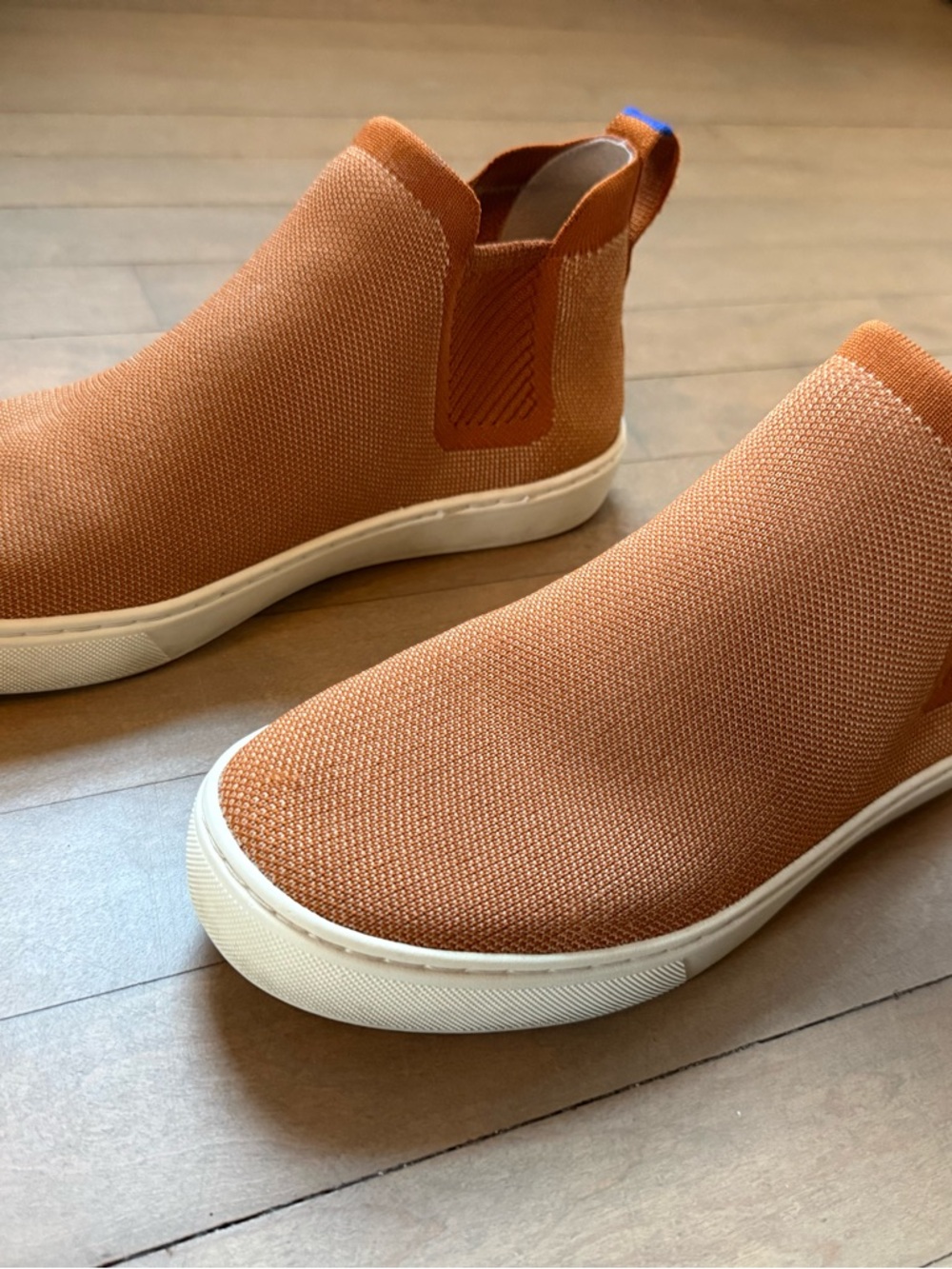 Rothy’s Chelsea Fawn Rust Ankle Boot Sneaker Washable Size 9.5 - Picture 3 of 10